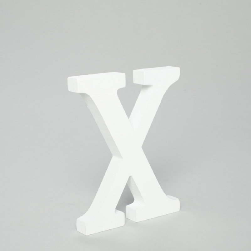 Bloc de lettres en bois, X