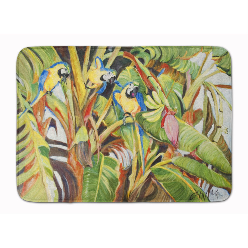 Tapis pour salle de bain en mousse à mémoire de forme 3 perroquets