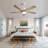 52 Inch Ceiling Fan With Dimmable LED Light 5 Solid Wood Blades Smart Remote Control Reversible DC Motor Ceiling Fan-102062841-102062840