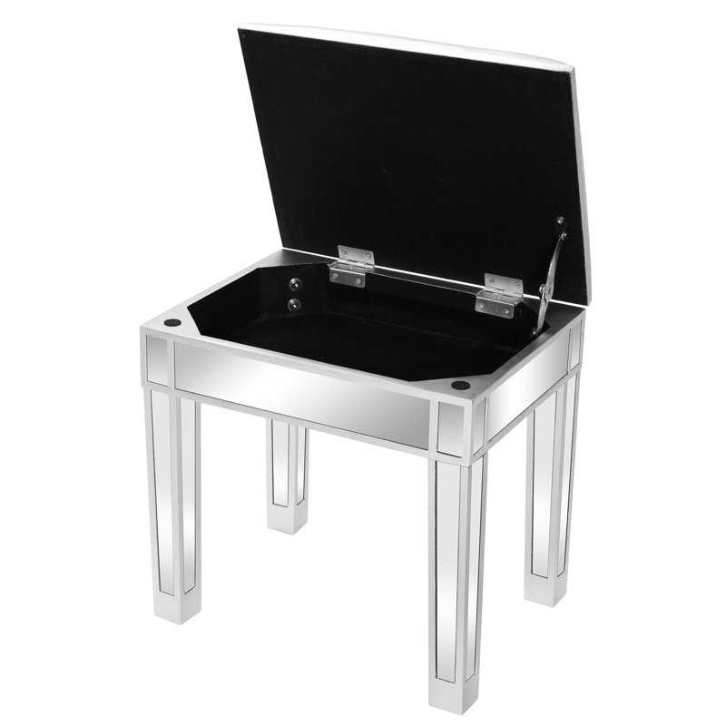 Tabouret de coiffeuse Kaisley, Argent
