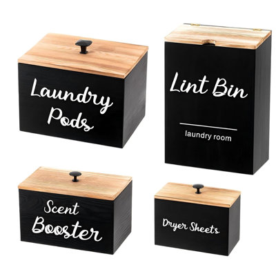 Ensemble de 4 bacs à linge magnétiques