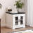 Farmhouse Sideboard Buffet with 2 Glass Doors and Built-in Power Outlet-2077193262-2077193260