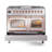 ILVE Nostalgie II Series Noblesse 40 inch Dual Fuel Range with 6 Sealed Burners, Griddle (Glass Door)-103962066-103962071