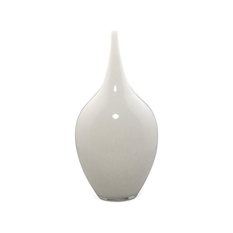 Nymph Handmade Glass Table Vase, White