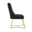 Ambra Modern Velvet Dining Chair With Gold Legs, Ring Handle & Tufted Back-622453264