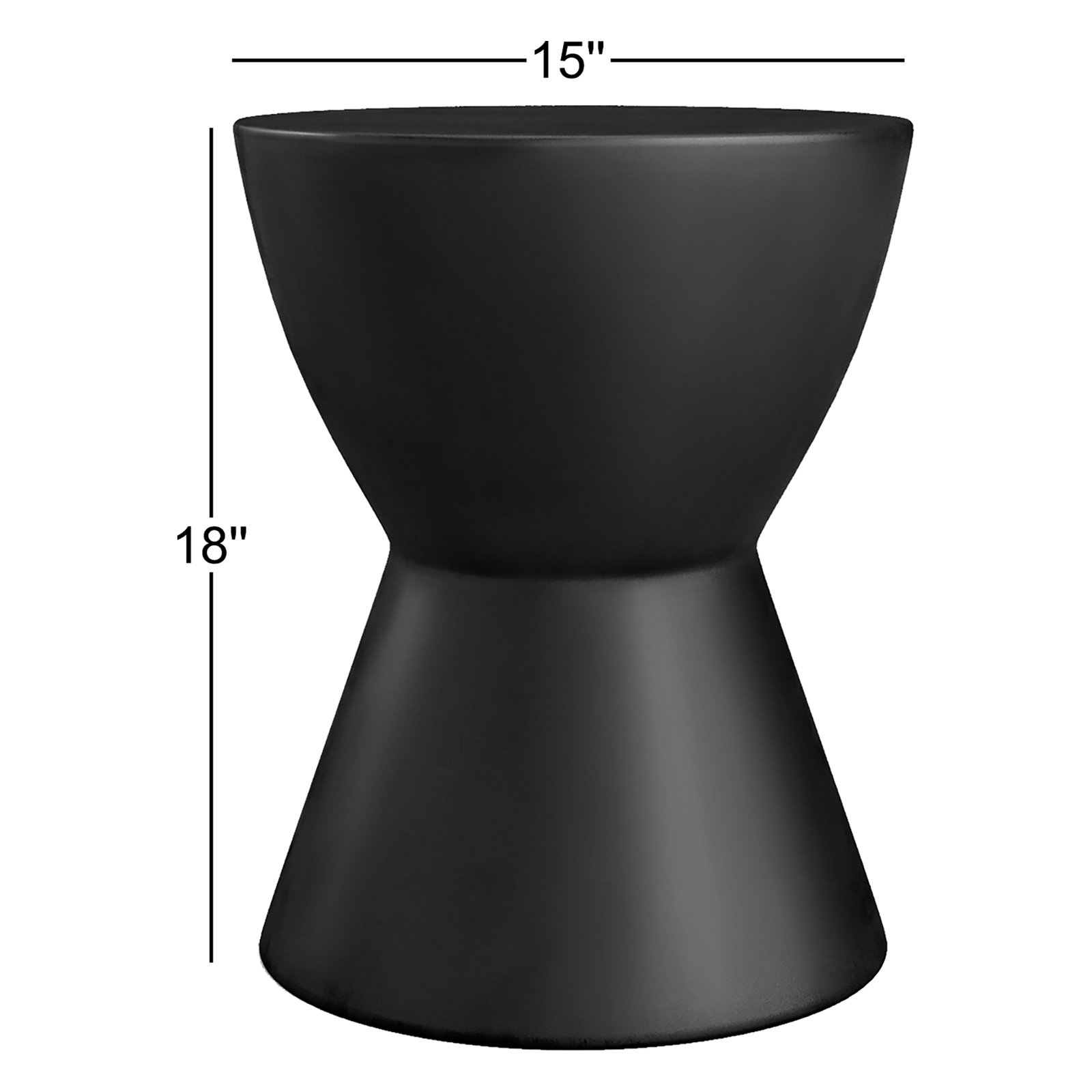 Perse End Table, Black