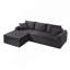 Ensemble de chaise longue à compression complète - Canapé modulaire en velours côtelé avec accoudoirs arqués-408213763