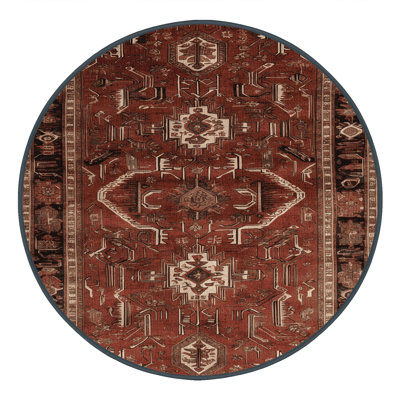 Machine Washable Persian Brown Area Rug