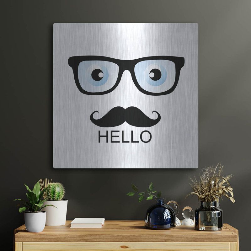Ivy Bronx «Hello» par Mark Ashkenazi, art mural en métal, H 24 po x l 24 po