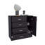 Commode de chambre moderne à quatre tiroirs, une porte avec rangement spacieux Katie, noir