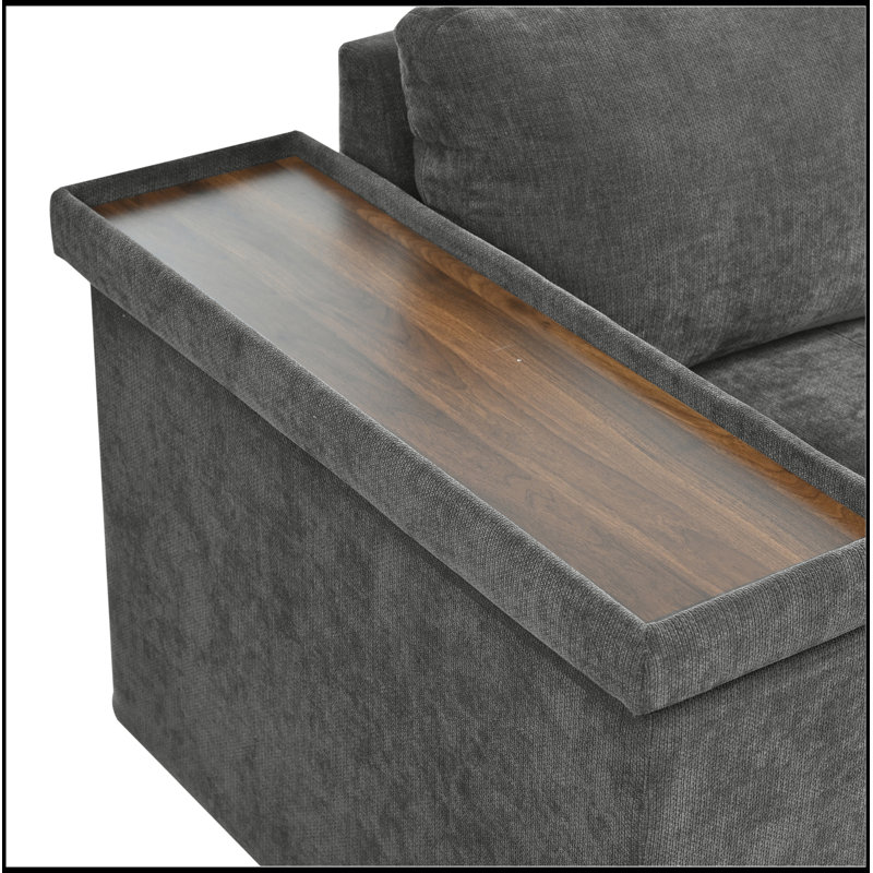 L Shaped Couch with Pull Out Bed and Storage Sectional Sleeper Sofa with Hidden Storage for All Spaces