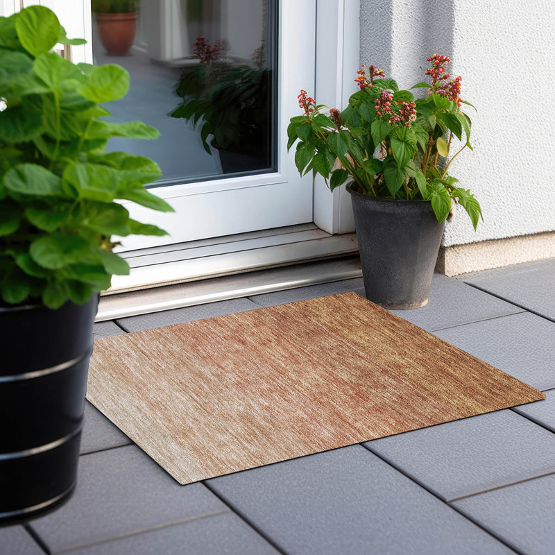  Machine Washable Indoor/Outdoor Kitchen Mat, Rectangle 1'8" x 2'6"