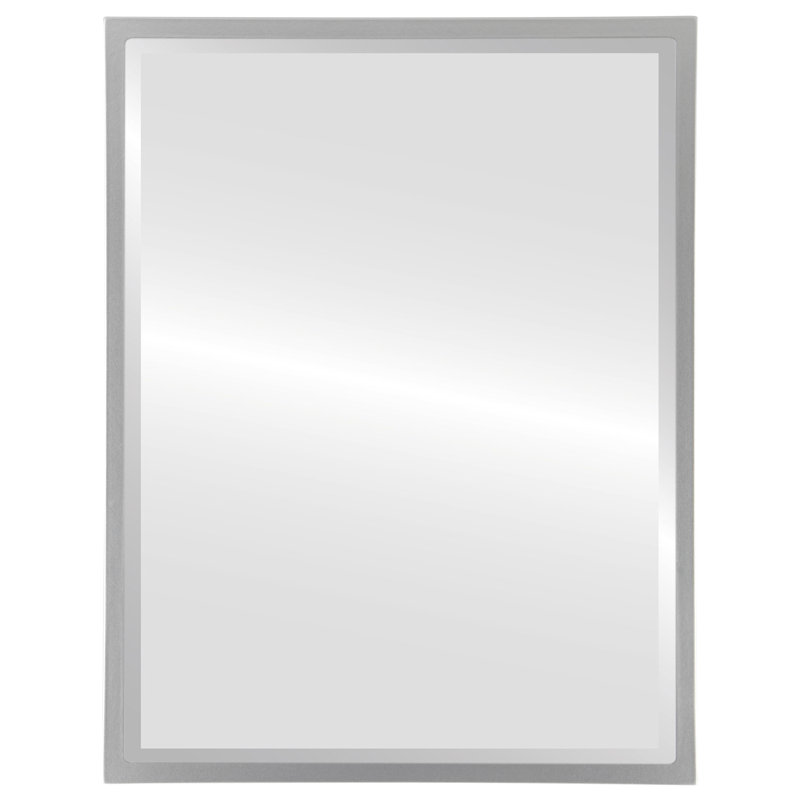 Miroir d'appoint Campblin, H 23,12 po x l 29,12 po, Jet argenté