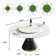 Ryding Modern Round Sintered Stone Dining Table with Rotating Tray