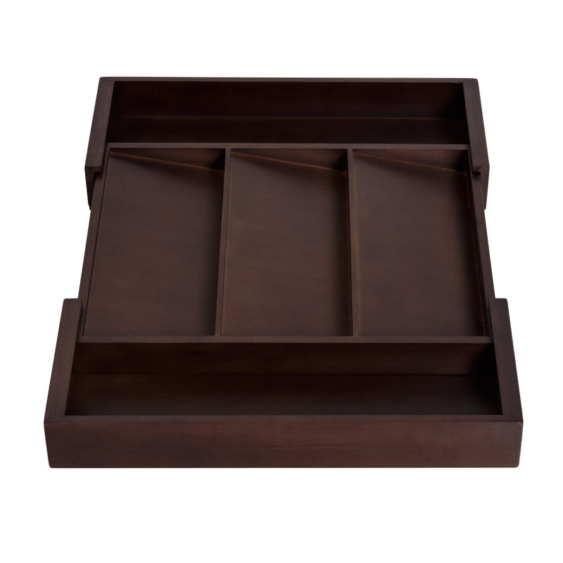 Braiden-Scott Adjustable Multi-Purpose Drawer Organizer, Walnut