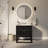 Carlet 30'' Single Bathroom Vanity with Carrara Marble Top-437879625