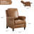 32.7'' Wide Classic and Comfort Top Grain Leather Push Back Recliner with Nailhead Trim-121417380