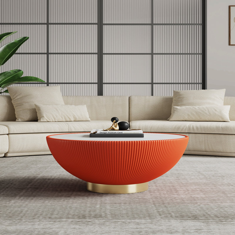 Table basse en orange