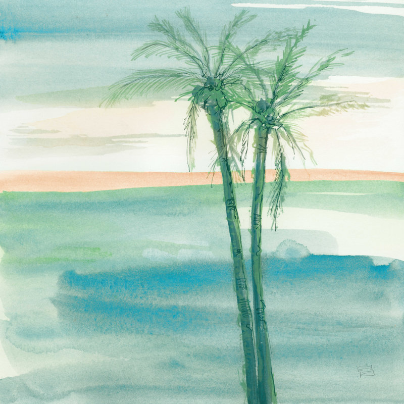 Peaceful Dusk II - tropical, H 20 po x l 20 po x P 1,25 po