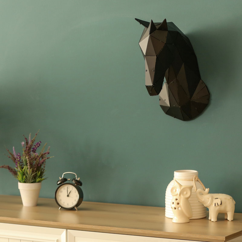 Animals Wall Decor on Metal, Black
