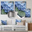 Hortensias bleues et vertes - impression sans cadre sur métal-1733976546