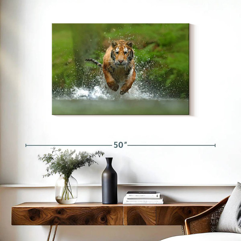 Brampt Running Tiger, 24" H x 36" W