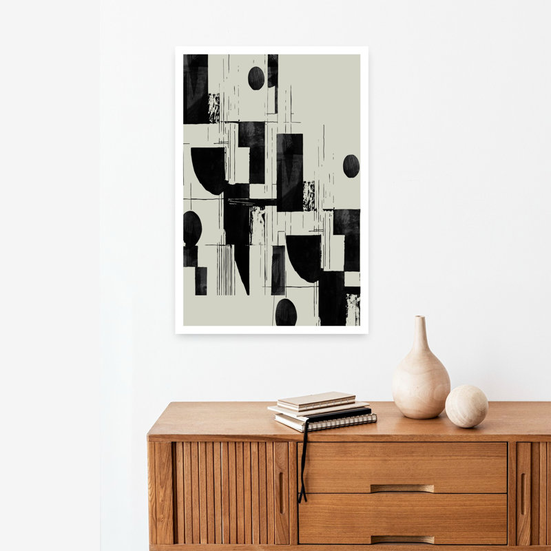 Contemporary Art Abstract Contemporary Geometric Art by Cartissi - Wrapped Canvas Print, 60.96 cm H x 40.64 cm W