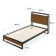 Cara Platform Bed Frame with Wood Slatted Headboard and USB Charge