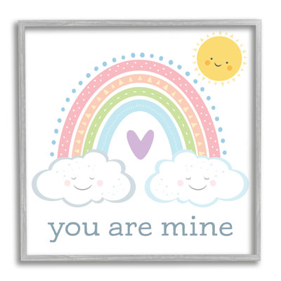" You Are Mine Expression Smiling Cloud Sun Rainbow "
