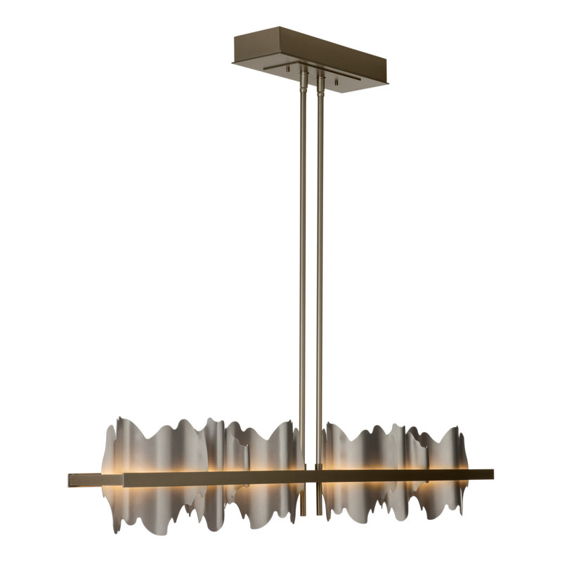 Hildene 1 - Light Unique Linear LED Pendant, Dark Smoke, Vintage Platinum