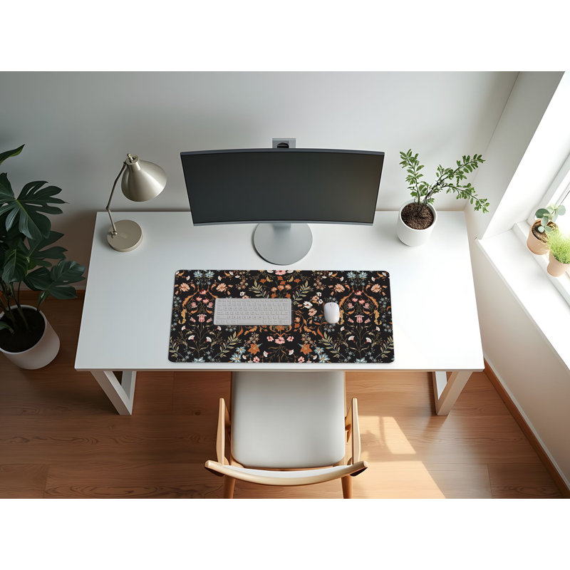 Grand tapis de bureau Boho Floral Wildflower