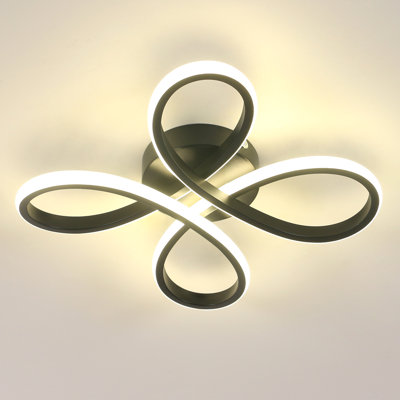Camelia 4-Light Black LED Flush Mount