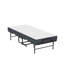 Lit d'appoint portatif de 190 cm avec matelas en mousse à mémoire de forme de 12,5 cm, lit d'appoint peu encombrant, cadre métallique robuste sur roulettes, pliable et facile à ranger, pour adultes