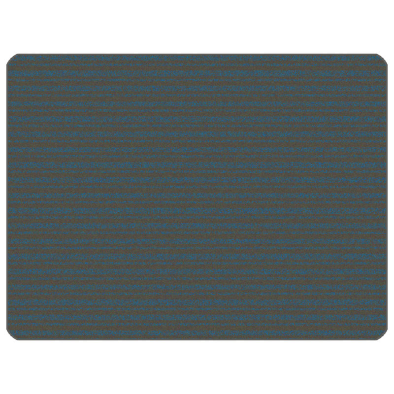 Subtle Stripes KIDSoft Solid Tufted Gray/Blue Area Rug, Rectangle 3' x 4'