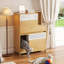 Meuble pour chat 2 en 1 naturel de couleur naturelle, table d'appoint avec bac à litière, conception compacte pour un espace limité, maison multifonctionnelle avec rangement, confort ventilé, simplicité d'entretien, installation en 2-130666507