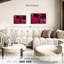 Fleurs rouges et roses sur toile-100705541