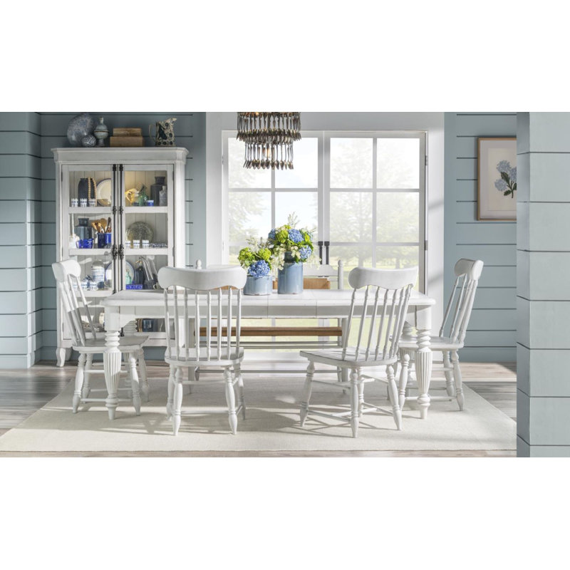 Vintage Market Turned Spindle Side Chair, Blanc