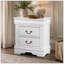 Table de chevet à finition blanche 1pc-352389445