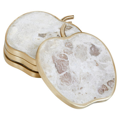 Organico Marble 4 Piece Coaster Set