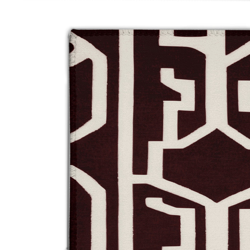 Trellis Red Indoor and Outdoor Area Rug, Rectangle 8' x 10'