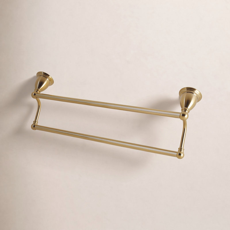 Kingston Brass Heritage 18-Inch Dual Towel Bar, Brushed Brass