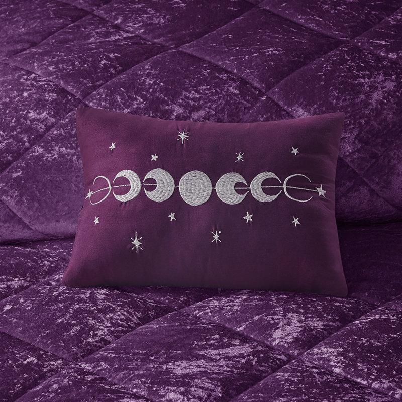 Ensembles de literie en velours luxueux, polyester mauve confortable, glamour maison