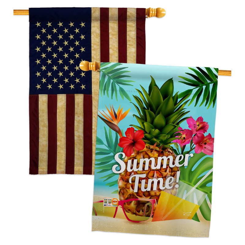 Drapeau de maison à 2 côtés en polyester / mélange de polyester 40 x 28 po
