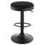 Tabouret de bar 2 pièces en tissu noir avec base noire Corrigan Studio®
