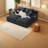 Comfortable Black Fabric Sectionals, Modern L-shaped Couch For Living Room