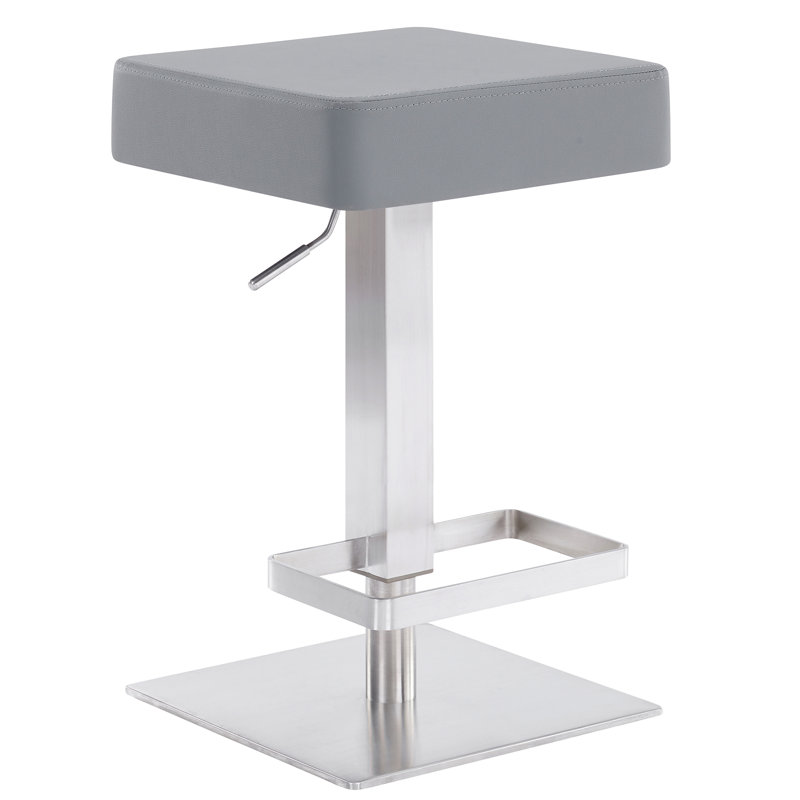 Tabouret de bar pivotant à hauteur réglable Glyndon, Chrome
