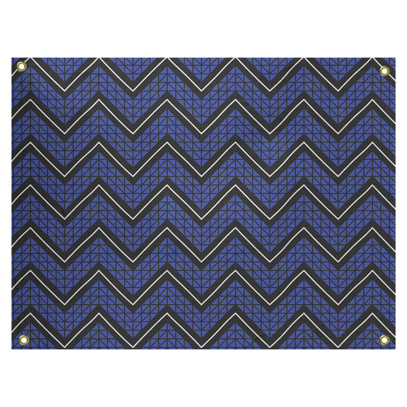 Tapisserie Stephenie, H 26 po x l 36 po, Noir et bleu marine