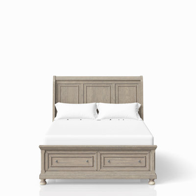 Grand lit de rangement gris antique
