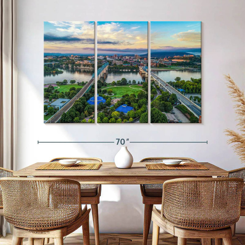 Hannes View Of Downtown Chattanooga, 42" H x 65" W