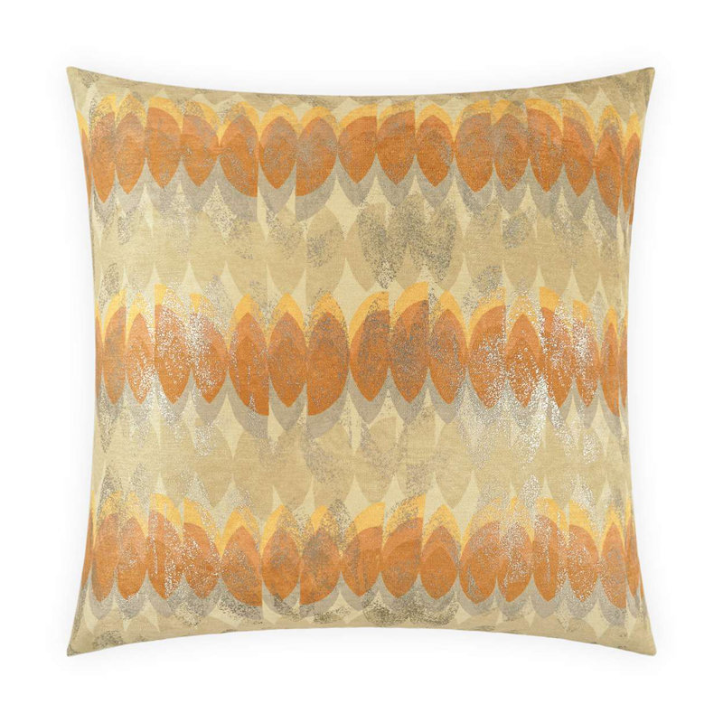 Dover Pillow Cover & Insert, Amber, Square 22"